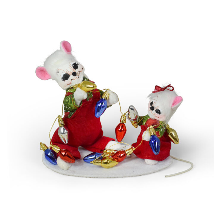 610224 5in Yuletide Mice with Lights