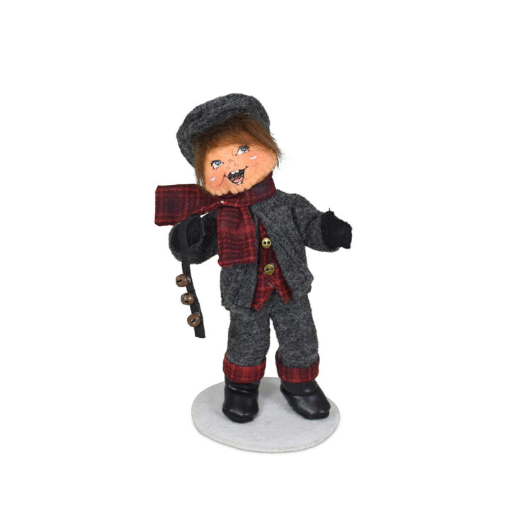 660024 5in Plaid and Pine Caroler Kid