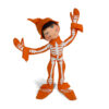 311425 9in Orange Skeleton Elf