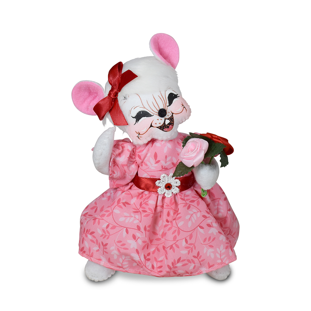 110826 6in Love Mouse with Flowers