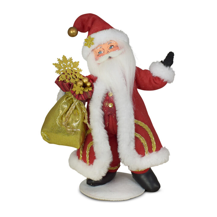 410426 9in Crimson & Gold Santa