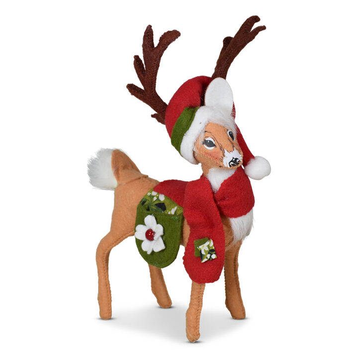 460326 8in Winter Blooms Reindeer