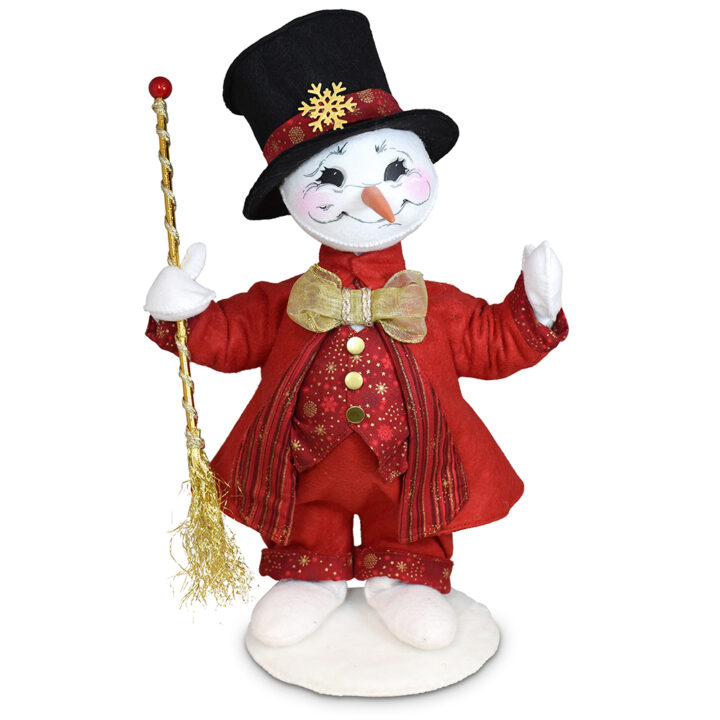 560326 15in Crimson & Gold Snowman