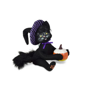 4in Candy Corn Pumpkin Kitty