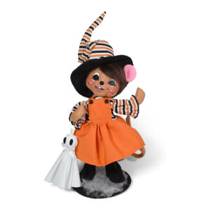 6in Scary Stripe Witch Mouse