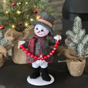 9in Plaid & Pine Snowman