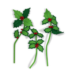 Set of Holly Leaves